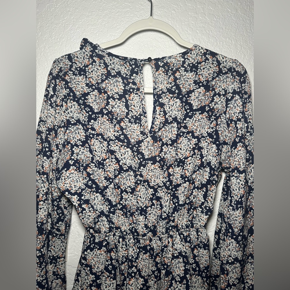 VICI Posy Floral Front Knot Tie Tiered Mini Blue Size Medium Women Dress - Picture 8 of 10